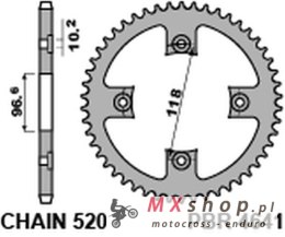 PBR ZĘBATKA TYLNA CAN AM DS 450 4641 42 C45
