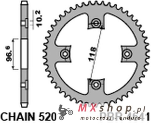 PBR ZĘBATKA TYLNA CAN AM DS 450 4641 42 C45 PBR ZĘBATKA TYLNA CAN AM DS 450 4641 42 C45