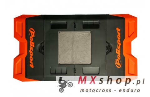 POLISPORT WYPRZEDAŻ MATA POD MOTOCYKL CROSS/ENDURO SKŁADANA PLASTIKOWA KOLOR POMARAŃCZOWY/CZARNY (Z POJEMNIKIEM NA ZUŻYTY OLEJ) POLISPORT WYPRZEDAŻ MATA POD MOTOCYKL CROSS/ENDURO SKŁADANA PLASTIKOWA KOLOR POMARAŃCZOWY/CZARNY (Z POJEMNIKIEM NA ZUŻYTY OLEJ)