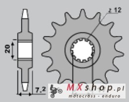 SIFAM ZĘBATKA TYLNA 4461 48 YAMAHA DT 50R 97-03, MBK 50 X LIMIT '00-'04 (ŁAŃC. 420) (JTR1832.48)