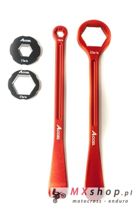 ACCEL KOMPLET ŁYŻEK DO OPON (23+24CM) ALU7075 KUTE Z KLUCZAMI 10,13,17,27,32 MM KOLOR POMARAŃCZOWY (ŁYŻKA DO OPON) ACCEL KOMPLET ŁYŻEK DO OPON (23+24CM) ALU7075 KUTE Z KLUCZAMI 10,13,17,27,32 MM KOLOR POMARAŃCZOWY (ŁYŻKA DO OPON)
