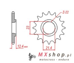 MTX PARTS ZĘBATKA PRZEDNIA 2149 15 YAMAHA 250 TRICKER '06-'08, YBR 250 '08-'11 (JTF1594.15) (ŁAŃC. 428)