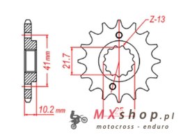 MTX PARTS ZĘBATKA PRZEDNIA 345 15 HONDA NX 650, FX 650, YAMAHA XT 660, FMX (JTF308.15) (ŁAŃC. 520)