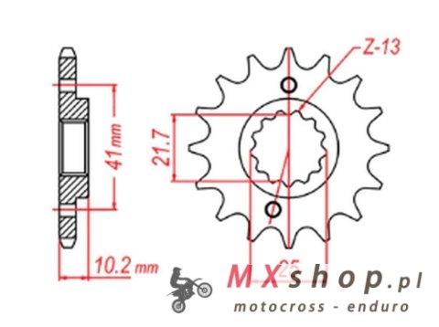 MTX PARTS ZĘBATKA PRZEDNIA 345 15 HONDA NX 650, FX 650, YAMAHA XT 660, FMX (JTF308.15) (ŁAŃC. 520) MTX PARTS ZĘBATKA PRZEDNIA 345 15 HONDA NX 650, FX 650, YAMAHA XT 660, FMX (JTF308.15) (ŁAŃC. 520)