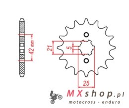 MTX PARTS ZĘBATKA PRZEDNIA 350 14 HONDA XR 600R '91-'00, TRX 400EX /X '05-'14 (JTF1309.14) (ŁAŃC. 520)