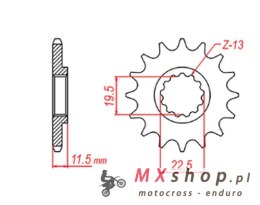 MTX PARTS ZĘBATKA PRZEDNIA 4101 14 SUZUKI DRZ 125 '03-'13 (JTF409.14) (ŁAŃC. 428)