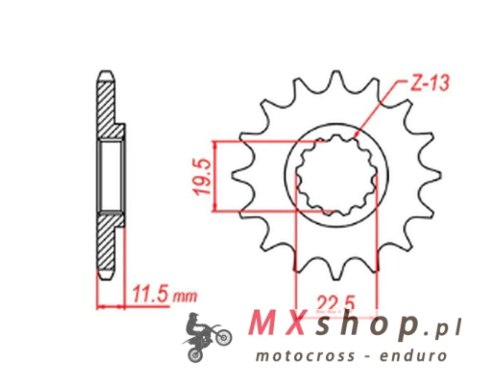 MTX PARTS ZĘBATKA PRZEDNIA 4101 14 SUZUKI DRZ 125 '03-'13 (JTF409.14) (ŁAŃC. 428) MTX PARTS ZĘBATKA PRZEDNIA 4101 14 SUZUKI DRZ 125 '03-'13 (JTF409.14) (ŁAŃC. 428)