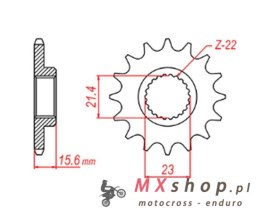 MTX PARTS ZĘBATKA PRZEDNIA 441 15 YAMAHA XT 600 '89-'98, XTZ 660 '91-'98 (JTF577.15) (ŁAŃC. 520)