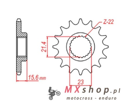 MTX PARTS ZĘBATKA PRZEDNIA 441 15 YAMAHA XT 600 '89-'98, XTZ 660 '91-'98 (JTF577.15) (ŁAŃC. 520) MTX PARTS ZĘBATKA PRZEDNIA 441 15 YAMAHA XT 600 '89-'98, XTZ 660 '91-'98 (JTF577.15) (ŁAŃC. 520)