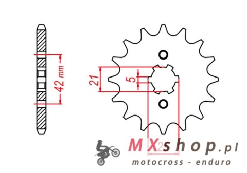 MTX PARTS ZĘBATKA PRZEDNIA 569 13 KAWASAKI KX 250 '87-'98, YAMAHA YZ 250 '77-'98 (JTF569.13) (ŁAŃC. 520) MTX PARTS ZĘBATKA PRZEDNIA 569 13 KAWASAKI KX 250 '87-'98, YAMAHA YZ 250 '77-'98 (JTF569.13) (ŁAŃC. 520)
