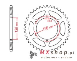 MTX PARTS ZĘBATKA TYLNA 236 46 HONDA NX 650 '95-'01, YAMAHA XJ 6 '09-'15 (JTR305.46)* (ŁAŃC. 520) - PATRZ RÓWNIEŻ 430946 (JTR245