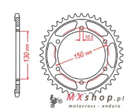 MTX PARTS ZĘBATKA TYLNA 300 46 YAMAHA FZ 8 '10-'15 (JTR300.46) (ŁAŃC. 525) (39P/42P)