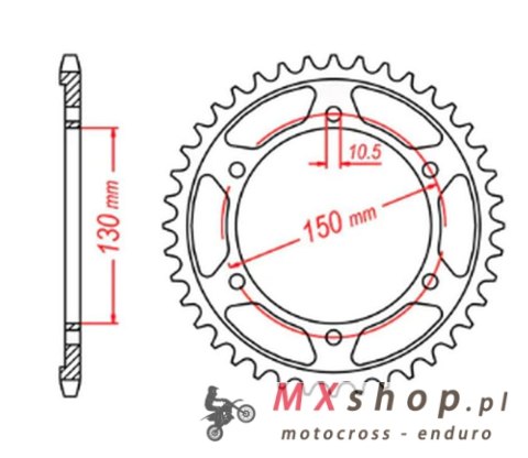 MTX PARTS ZĘBATKA TYLNA 300 46 YAMAHA FZ 8 '10-'15 (JTR300.46) (ŁAŃC. 525) (39P/42P) MTX PARTS ZĘBATKA TYLNA 300 46 YAMAHA FZ 8 '10-'15 (JTR300.46) (ŁAŃC. 525) (39P/42P)