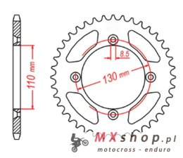 MTX PARTS ZĘBATKA TYLNA 4306 50 HONDA CR 80/85 '85-'07 (JTR215.50) (ŁAŃC. 420)