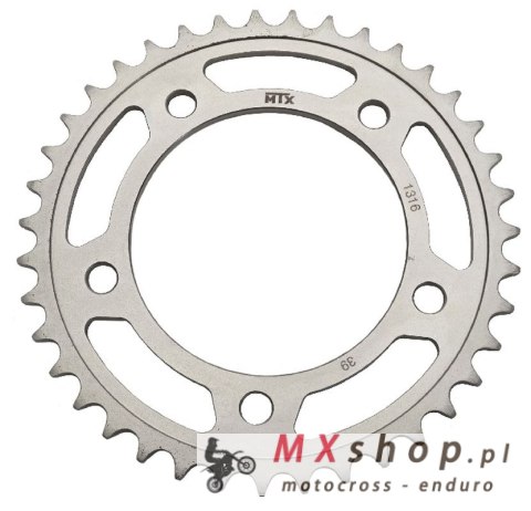MTX PARTS ZĘBATKA TYLNA 4384 39 HONDA X-ADVENTURE '17-'21, FORZA 750 '21, CT 700 '14-'16, NC 750 '14-'20, CB/CBR 500 '13-'21 (JT MTX PARTS ZĘBATKA TYLNA 4384 39 HONDA X-ADVENTURE '17-'21, FORZA 750 '21, CT 700 '14-'16, NC 750 '14-'20, CB/CBR 500 '13-'21 (JT