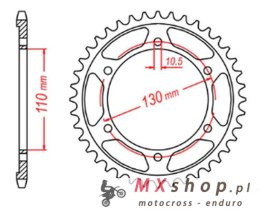 MTX PARTS ZĘBATKA TYLNA 4385 46 YAMAHA R6 '06-'20, MT09 '14-'19, SUZUKI GSXR 750 '11-'19, GSXR 1000 '17-'19, XSR 900 '16-'19 (+1
