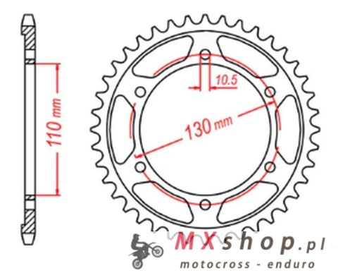 MTX PARTS ZĘBATKA TYLNA 4385 46 YAMAHA R6 '06-'20, MT09 '14-'19, SUZUKI GSXR 750 '11-'19, GSXR 1000 '17-'19, XSR 900 '16-'19 (+1 MTX PARTS ZĘBATKA TYLNA 4385 46 YAMAHA R6 '06-'20, MT09 '14-'19, SUZUKI GSXR 750 '11-'19, GSXR 1000 '17-'19, XSR 900 '16-'19 (+1