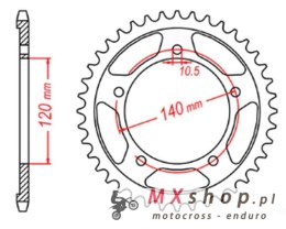 MTX PARTS ZĘBATKA TYLNA 4409 43 SUZUKI GSF 1250 '06-'16, GSXR 1000/1300 (JTR1800.43) (ŁAŃC. 530)