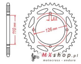 MTX PARTS ZĘBATKA TYLNA 4418 47 KAWASAKI KX 65 '02-'20 (JTR1465.47) (ŁAŃC. 420)