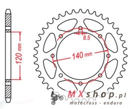 MTX PARTS ZĘBATKA TYLNA 491 44 KAWASAKI KLE 500 '91-'07 (JTR487.44) (ŁAŃC. 520)