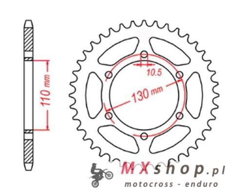 MTX PARTS ZĘBATKA TYLNA 504 41 KAWASAKI GPZ 500S 94-05 (JTR486.41) (ŁAŃC. 520) MTX PARTS ZĘBATKA TYLNA 504 41 KAWASAKI GPZ 500S 94-05 (JTR486.41) (ŁAŃC. 520)