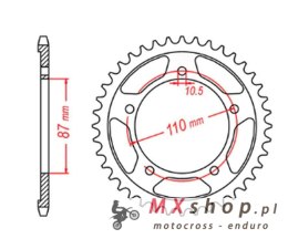 MTX PARTS ZĘBATKA TYLNA 795 39 SUZUKI GS 500 E/F '88-'10 (JTR823.39) (ŁAŃC. 520)