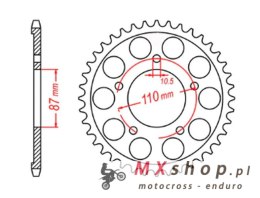 MTX PARTS ZĘBATKA TYLNA 828 48 SUZUKI GSF 650 BANDIT 07-15, GSX 650 F 08-15 (JTR807.48) (ŁAŃC. 525)