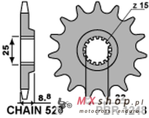 PBR ZĘBATKA PRZEDNIA 1248 12 KTM SX/EXC '91-'25 (JTF1901.12) (ŁAŃC. 520) (124812JT) PBR ZĘBATKA PRZEDNIA 1248 12 KTM SX/EXC '91-'25 (JTF1901.12) (ŁAŃC. 520) (124812JT)