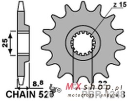 PBR ZĘBATKA PRZEDNIA 1248 15 18NC KTM SX/EXC 125/150 '88-'25 SAMOOCZYSZCZAJĄCA (JTF1901.15SC) (ŁAŃC. 520)