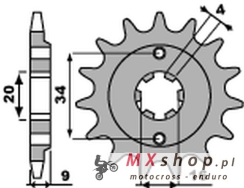 PBR ZĘBATKA PRZEDNIA 2062 14 18NC YAMAHA YFS 200 BLASTER '88-'06 (JTF1554.14) (ŁAŃC. 520) (STD.+1) PBR ZĘBATKA PRZEDNIA 2062 14 18NC YAMAHA YFS 200 BLASTER '88-'06 (JTF1554.14) (ŁAŃC. 520) (STD.+1)
