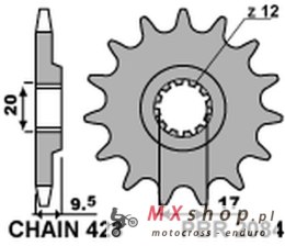 PBR ZĘBATKA PRZEDNIA 2084 12 18NC KTM EXC 50 '96-'03, SX 85 '07-'22 (JTF1907.12) (ŁAŃC. 428)