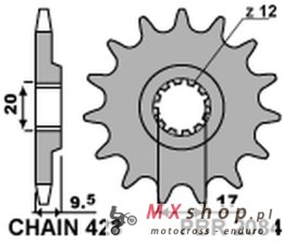PBR ZĘBATKA PRZEDNIA 2084 14 KTM SX 85 '04-'18 (JTF1907.14) (ŁAŃC. 428) (208414JT)
