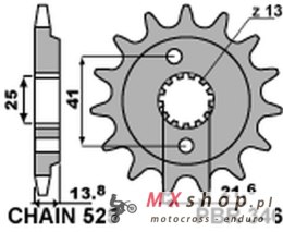 PBR ZĘBATKA PRZEDNIA 346 16 HONDA VT 600C SHADOW '90-'07 (JTF296.16) (ŁAŃC. 525) (34616JT)