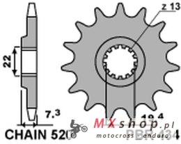 PBR ZĘBATKA PRZEDNIA 434 14 SUZUKI DR 250 '82-'87, GZ 250, GN 250 (JTF434.14) (ŁAŃC. 520) (434.14JT)