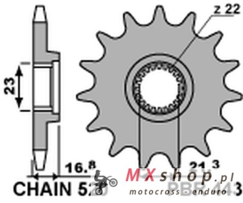 PBR ZĘBATKA PRZEDNIA 443 16 YAMAHA XJ 600 DIVERSION '92-'03 (JTF582.16) (ŁAŃC. 520) (44316JT) PBR ZĘBATKA PRZEDNIA 443 16 YAMAHA XJ 600 DIVERSION '92-'03 (JTF582.16) (ŁAŃC. 520) (44316JT)