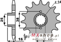 PBR ZĘBATKA PRZEDNIA 490 13 18NC DUCATI MONSTER 600/750/900 (JTF736.13) (ŁAŃC. 520)
