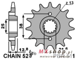 PBR ZĘBATKA PRZEDNIA 511 15 18NC KAWASAKI KLR 650 '90-'17 (JTF511.15) (ŁAŃC. 520) (STD.)
