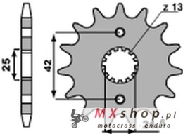 PBR ZĘBATKA PRZEDNIA 513 13 18NC KAWASAKI ZZ-R 600 '90-'06, YAMAHA YZF 600 THUNDER CAT '96-'03 (JTF513.13) (ŁAŃC.530) (STD.-2)