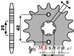 PBR ZĘBATKA PRZEDNIA 572 15 18NC YAMAHA SR 250 '84-'00, XT 250 '80-'90, XV 250S VIRAGO '89-'05 (JTF569.15) (ŁAŃC.520)
