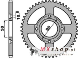 PBR ZĘBATKA TYLNA 269 42 C45 HONDA CG 125 '02-'05, CM 125 '82-'97, CB 125T '82-'88, DAELIM VC 125 '96-'99 (JTR269.42) (ŁAŃC. 428
