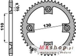 PBR ZĘBATKA TYLNA 4303 40 F HONDA TRX 200 '91-'97, TRX 400 '99-'14 (JTR1350.40) (ŁAŃC. 520)