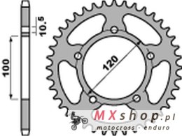 PBR ZĘBATKA TYLNA 4363 43 C45 APRILIA RSV 1000 MILLE R/SL/SP '98-'03, SHIVER 750 '07-'14 (JTR702.43) (ŁAŃC. 525)