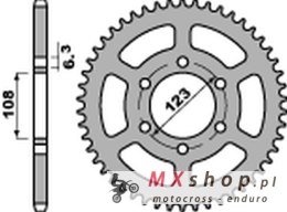 PBR ZĘBATKA TYLNA 4412 55 F APRILIA 50 SX '14-'20, DERBI 50 DRD/GP1 '04-'09 (JTR1133.55) (ŁAŃC.420) (STD.+2)