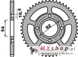 PBR ZĘBATKA TYLNA 4432 45 F YAMAHA TZR 50 RR / X-POWER '03-'09 (JTR1078.45) (ŁAŃC. 420) (STD.-2)