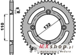 PBR ZĘBATKA TYLNA 4486 46 KTM SX 85 '04-'24, SX 105 '07-'11 (JTR895.46) (ŁAŃC. 428) (STD.-3)