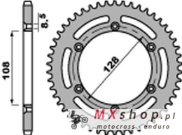 PBR ZĘBATKA TYLNA 4488 57 F SUZUKI DRZ 125 '03-'10, KAWASAKI KLX 125 '03-'07 (ŁAŃC. 428) (JTR797.57) (STD.)