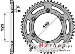 PBR ZĘBATKA TYLNA 4507 42 C45 KTM 690 ENDURO/SM '07-'18, 790 ADV '18-'20 (JTR897.42) (ŁAŃC.520)
