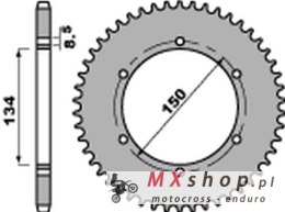 PBR ZĘBATKA TYLNA 463 46 C45 KAWASAKI KMX 125 '86-'03, KMX 200 '88-'92 (JTR463.46) (ŁAŃC. 428) (STD.-4)