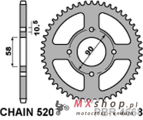 PBR ZĘBATKA TYLNA 4668 45 C45 KTM 125 DUKE 11-13 (JTR273.45) (ZAMIENNA Z 279 45) (ŁAŃC. 520) (OTWÓR 8,5MM) PBR ZĘBATKA TYLNA 4668 45 C45 KTM 125 DUKE 11-13 (JTR273.45) (ZAMIENNA Z 279 45) (ŁAŃC. 520) (OTWÓR 8,5MM)