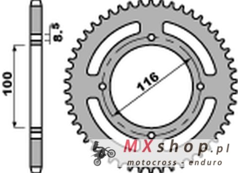 PBR ZĘBATKA TYLNA 467 53 C45 KAWASAKI KX 80/85 '86-'12 (JTR461.53) (ŁAŃC. 420) PBR ZĘBATKA TYLNA 467 53 C45 KAWASAKI KX 80/85 '86-'12 (JTR461.53) (ŁAŃC. 420)